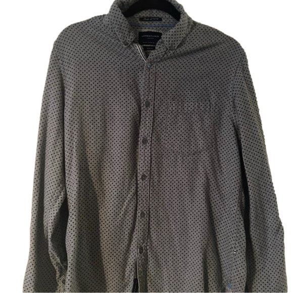 Denim & Flower Other - Denim & Flower Size Large Grey Slim Fit Button Up Shirt